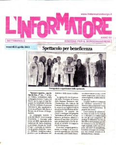 ARTICOLO L'INFORMATORE MARZO 2011